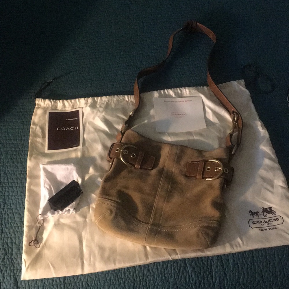 Suede Coach Purse - Good Condition!